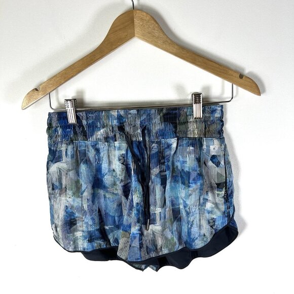 Lululemon Tracker Shorts Reversible Blue 4” Inseam Women’s Size 4 Choose A Side - Picture 1 of 9